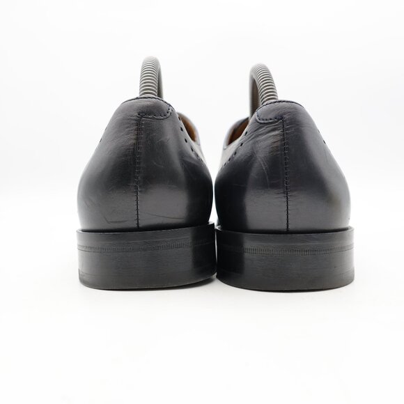 Hugo Boss Tailored Oxfords Dress Shoes Mens Size US 8 UK 7 Navy Gray Leather main image 5